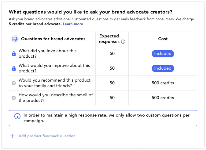 Custom Feedback