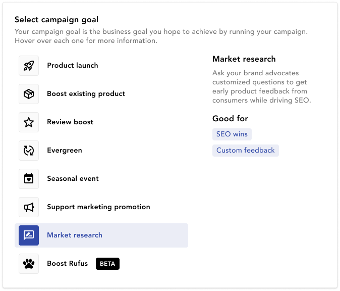 Select Campaign Goal